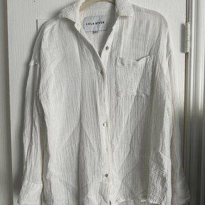 White Long Sleeve Button Up